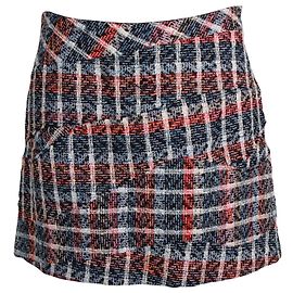 Victoria Beckham Minissaia Tweed em Algodão Multicolorido Outro Impressão em python
