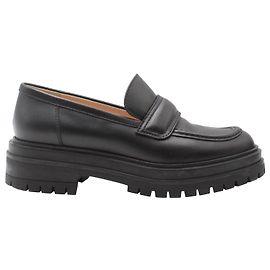 Gianvito Rossi Mocassins Chunky en Cuir Noir Noir