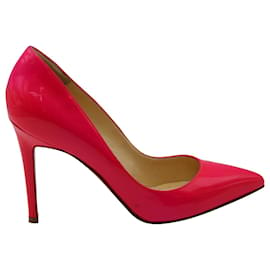 Christian Louboutin-Christian Louboutin Kate Pumps in Pink Patent Leather-Pink