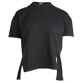 T-Shirt girocollo Piani Acne Studios in cotone nero Nero