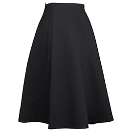 Prada-Prada Mini Flared Skirt in Black Nylon-Black