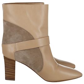 Stivaletto Chloé in Pelle e Camoscio Beige Marrone Beige