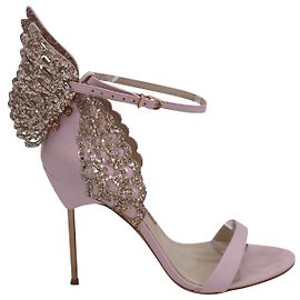 Sandali Sophia Webster Evangeline con ali d'angelo glitterate in pelle rosa Altro