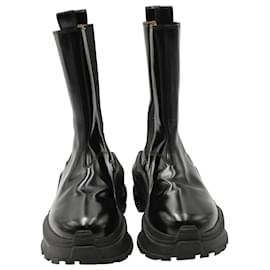 Maison Martin Margiela-Maison Margiela Retro Fit Combat Boots in Black Leather-Black