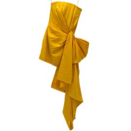 CAROLINA HERRERA Vestidos T.US 2 Viscosa Amarillo