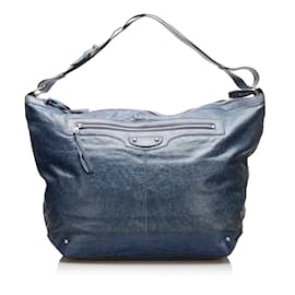 Balenciaga-Classic Motocross Day Shoulder Bag 223410-Blue