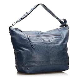 Balenciaga-Classic Motocross Day Shoulder Bag 223410-Blue