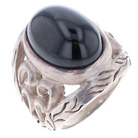 & Other Stories Silver Leaf Stone Ring Silvery