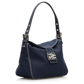 Fendi-Sac à bandoulière Fendi Blue FF Marble Logo-Bleu,Bleu Marine