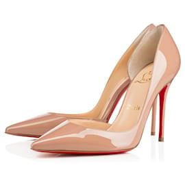 Christian Louboutin-Iriza. IN PATENT LEATHER. nude new  size 39N-Beige