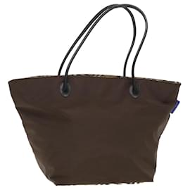 Autre Marque-Burberrys Nova Check Tote Bag Nylon Brown Auth cl467-Brown