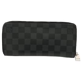 Louis Vuitton-LOUIS VUITTON Damier Graphite Zippy Wallet Vertical N63095 LV Auth 39379-Other