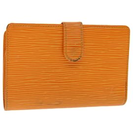 Louis Vuitton-LOUIS VUITTON Epi Porte Monnaie Billets Carteira Viennois Laranja M6324H LV 39484-Laranja