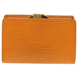 Louis Vuitton-LOUIS VUITTON Epi Porte Monnaie Billets Viennois Wallet Orange M6324H LV 39484-Orange