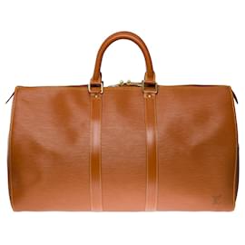 Louis Vuitton-Keepall travel bag 45 in cognac epi leather101175-Cognac