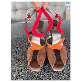 Prada-Sandals-Brown,Red