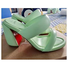 Christian Louboutin-Inflama Sab 85 mm Sandals - Nappa leather - Studio Green-Light green