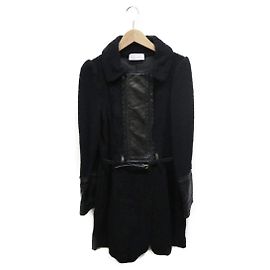 ***RED VALENTINO Cappotto foderato in montone Nero
