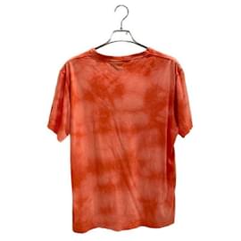 Loewe-****Loewe Short-Sleeved Cut-And-Sew Burnt Orange Tie-Dye T-Shirt-Orange