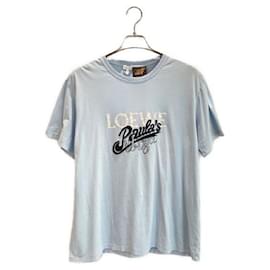 Loewe-****Loewe Short-Sleeved Cut-And-Sew Light Blue Tie-Dye T-Shirt-Light blue