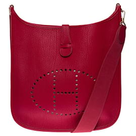 Hermès-sac bandoulière evelyne 33 en togo rouge-101161-Rouge