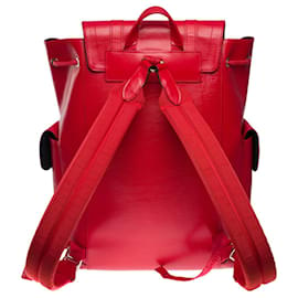Louis Vuitton-Mochila christopher pm supreme de cuero epi rojo101169-Roja