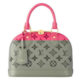 Louis Vuitton-LV Alma Pink leather Broderie Anglaise animation-Pink