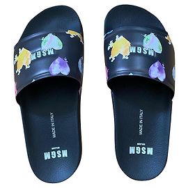 MSGM Sandalen schwarz aus Gummi Schwarz