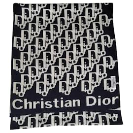 Christian Dior Silk Scarf Trotter Monogram Pink Square Chiffon From Japan  Used