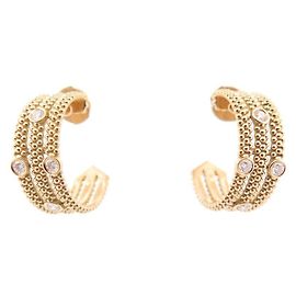 NEUF BOUCLES D'OREILLES MAUBOUSSIN LE PREMIER JOUR OR JAUNE 18K DIAMANTS Doré