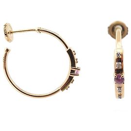 MAUBOUSSIN-OHRRINGE CAPSULE D'EMOTIONS GOLD-SAPHIR-DIAMANT-OHRRINGE Golden