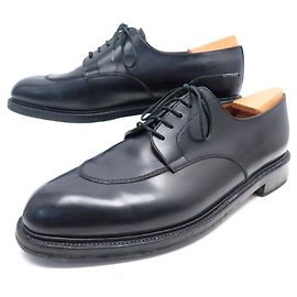 JM WESTON SCHUHE 598 DERBY HÄLFTE JAGD 10.5D 44.5 Schwarze Lederschuhe Schwarz
