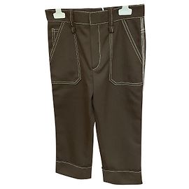 Chloé Cropped Hose Braun Wollmischung Braun