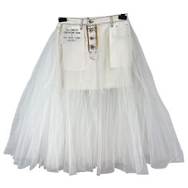 Falda Unravel Project Blanca de Algodón Blanco