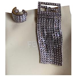 Fendi-Earrings-Silvery