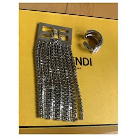 Fendi-Earrings-Silvery
