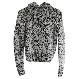 Céline-Celine x  Michael Kors hooded cashmere sweater-Black,White