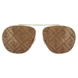 Fendi-NEW FENDI EYEWEAR FF MOTIF FF SUNGLASSES0407g/S 01QEB SUNGLASSES-Golden