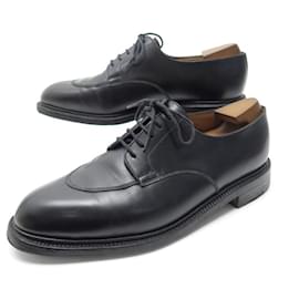JM Weston-JM WESTON SHOES 598 DERBY HALF HUNTING 9E 43 wide 43.5 LEATHER SHOES-Black