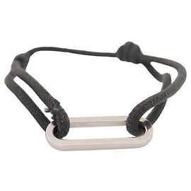 PULSERA DINH VAN LINK L DE ORO BLANCO 18CORREA K ON CORD ORO NEGRO Negro