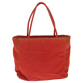 Prada-PRADA Shoulder Bag Nylon Red Auth 39610-Red
