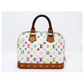 Louis Vuitton-LOUIS VUITTON ALMA PM BOLSO DE MANO MONOGRAM LONA MURAKAMI MULTICOLOR-Blanco