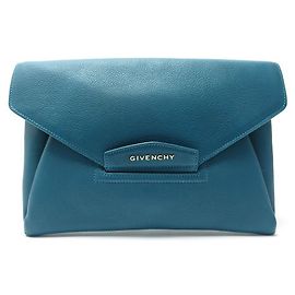 NEW GIVENCHY POUCH ANTIGONA HANDBAG IN BLUE GRAINED LEATHER HAND BAG Blue