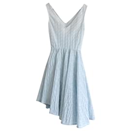 Dior-CHRISTIAN DIOR Herbst 2014 Hellblaues strukturiertes Kleid-Hellblau