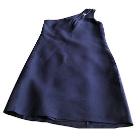 Versace Blue Wool Dress Blue