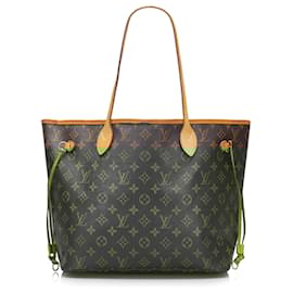 Louis Vuitton-Louis Vuitton Brown Monogram Neverfull MM-Brown