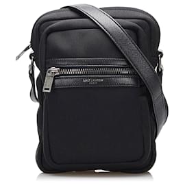 Saint Laurent-Saint Laurent Black Nylon Crossbody-Black