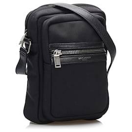Saint Laurent-Saint Laurent Black Nylon Crossbody-Black