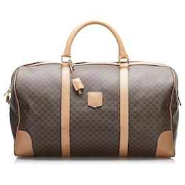 Céline-Celine Brown Macadam Travel Bag-Brown