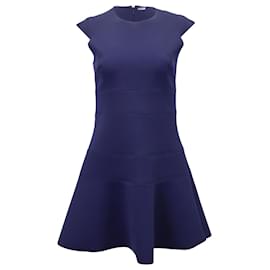 Sandro-Sandro Paris Remind Mini Dress in Blue Neoprene Polyester-Blue